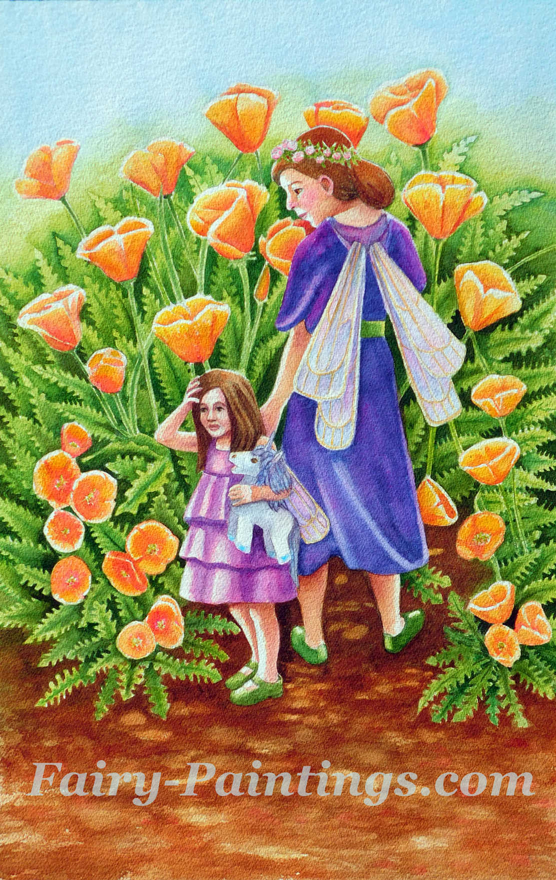mother and child poppy fairy unicorn